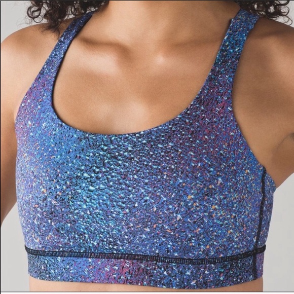 lululemon athletica Tops - Lululemon Energy Strive Multi Mermaid Bra Size 4